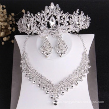 Tiara Necklace Earring Wedding Bride Sets Luxury Hair Accessories Sweet Headband for Women Girl Feast Photo Studio Birthday